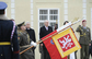 Prezident Miloš Zeman (uprostřed) absolvoval po složení slibu vojenskou přehlídku na třetím nádvoří Pražského hradu. (Foto: ČTK)