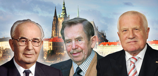 Hustav Husák, Václav Havel a Václav Klaus. Oznámkujte české prezidenty.