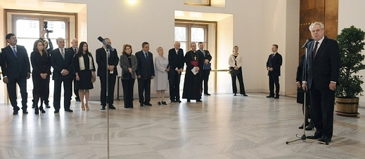 Prezident Miloš Zeman při setkání s diplomaty.