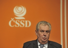 Miloš Zeman na sjezdu ČSSD.