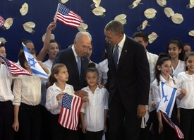 Obama s izraelskými školáky.
