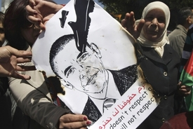 Mnozí Palestinci Obamu nevítali s nadšením.