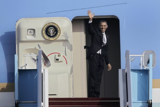 Americký prezident Barack Obama přiletěl do Izraele 20. března 2013. Z letiště jej dopravil vrtulník do sídla izraelského prezidenta Šimona Perése.