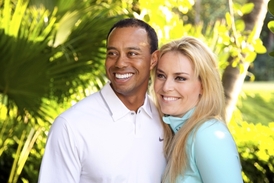 Slavný sportovní pár - Tiger Woods a Lindsey Vonnová.