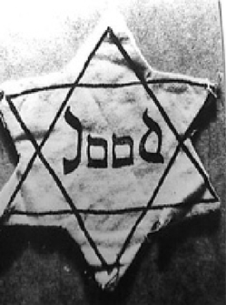 Židovská hvězda v Nizozemí. 