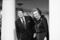S americkým prezidentem Ronaldem Reaganem. Roku 1982 společně odpovídali v Bílém domě ve Washingtonu na dotazy novinářů.