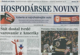 Slovenské Hospodárske noviny nově ovládá Andrej Babiš.