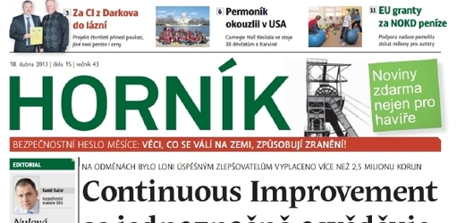 Mezi oceněnými v jednotlivých kategoriích byly například noviny Horník těžební firmy OKD. 