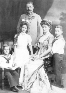 Ferdinand d'Este s rodinou.