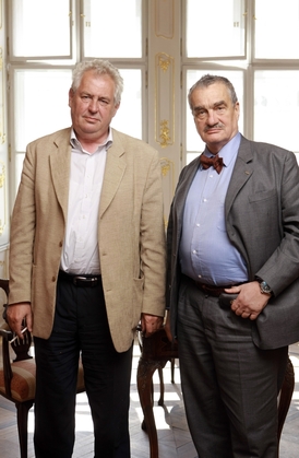 Miloš Zeman a Karel Schwarzenberg.