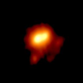 Betelgeuze, jak ji vyfotografoval teleskop e-MERLIN.