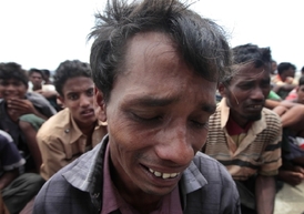 Muslimští uprchlíci z Barmy v sousedním Bangladéši.