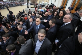 Premiér Borisov po odstoupení z funkce.