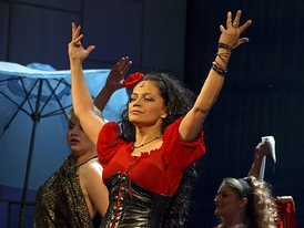Lucie Bílá jako Carmen v Hudebním divadle Karlín.