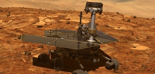 Vozítko Opportunity ukrajuje na Marsu další kilometry (ilustrační foto).