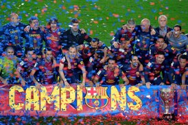 Fotbalisté Barcelony ovládli španělskou ligu.