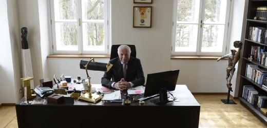Václav Klaus v Institutu Václava Klause na Hanspaulce.