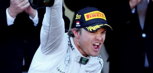 Radost německého pilota Nica Rosberga.