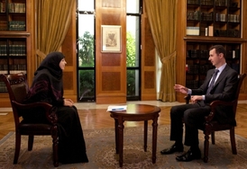 Bašár Asad v rozhovru s televizí Hizballáhu.