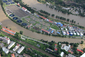 Čistička odpadních vod na konci Prahy. Kvůli povodním byl v pondělí přerušen její provoz.