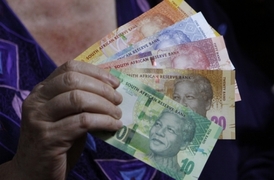Mandela na jihoafrických bankovkách.