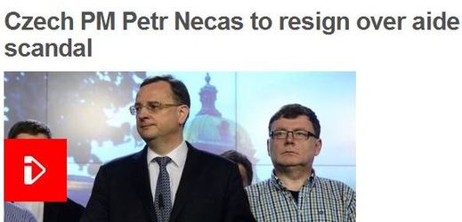 Zahraniční server BBC informuje o demisi premiéra Nečase.