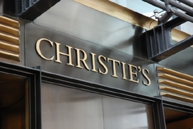 Proslulá dražební síň Christies v New Yorku.