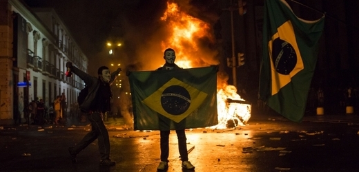Protesty v Brazílii.