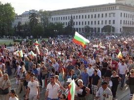 Demonstrace v Sofii 17. června 2013.