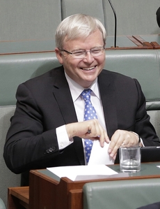 Kevin Rudd má důvod k radosti.