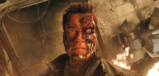Arnold Schwarzenegger jako terminátor.