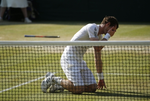 Andy Murray záhy po proměněném mečbolu.