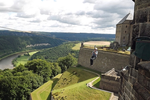 Na pevnosti Königstein si lze o víkendu užít adrenalinu.