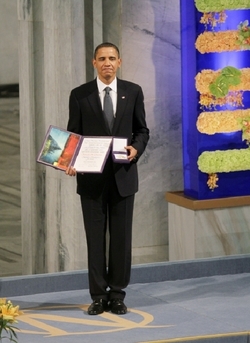 Nobelova cena míru pro "válečníka" Obamu. 