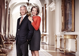 Korunní princ a nový belgický král Philippe s manželkou Mathildou. 