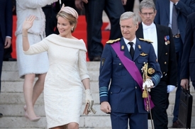 Nový královský pár Philippe a Mathilde.
