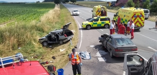 Nehoda na silnici I/11 mezi Letohradem a Žamberkem na Orlickoústecku.