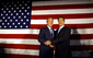 S americkým exprezidentem Georgem Bushem roku 2003, kdy byl Schwarzenegger republikánským guvernérem Kalifornie. Ve funkci skončil na konci roku 2010 poté, co svěřený stát přivedl do dluhů.