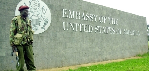Přísně střežené americké ambasády. Na snímku velvyslanectví USA v Keni.