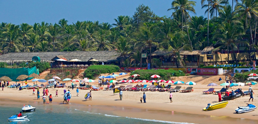 Jedna z pláží v indickém státě Goa.
