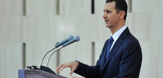 Prezident Asad hovoří u příležitosti svátku íd al-fitr. 