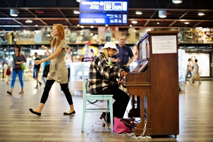 Piano na Hlavním nádraží.