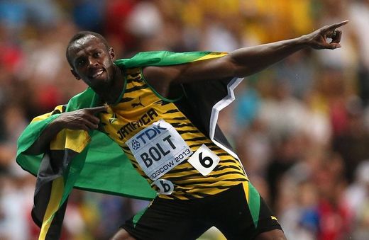 Král atletiky Usain Bolt.