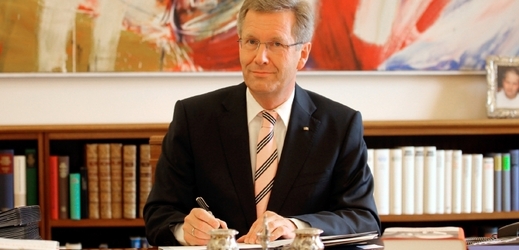 Christian Wulff jako spolkový prezident ve své pracovně. 