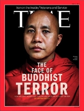Buddhistický mnich a nacionalista Wirathu na obálce časopisu Time.