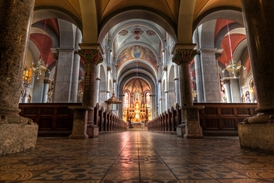 Interiér kostela v Mariboru.