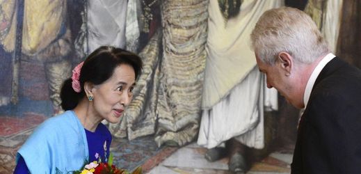 Barmskou disidentku Su Ťij přijal prezident Miloš Zeman.