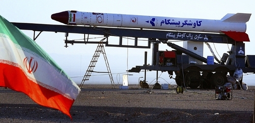 Íránská vesmírná raketa.