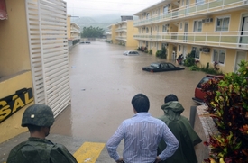 Záplavy ve státě Guerrero.