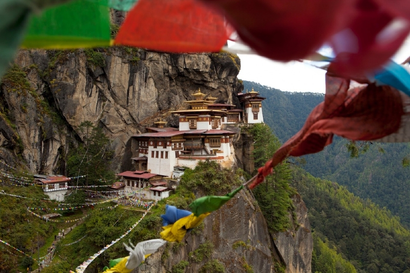 Tygří hnízdo, Bhútán. (Foto: Profimedia.cz/Felix Hug/Corbis)